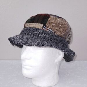 Hats of Ireland Castlebar Patchwork Donegal Tweed Hat 100% Wool